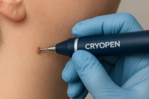 Person receiving skin tag removal West Norwood