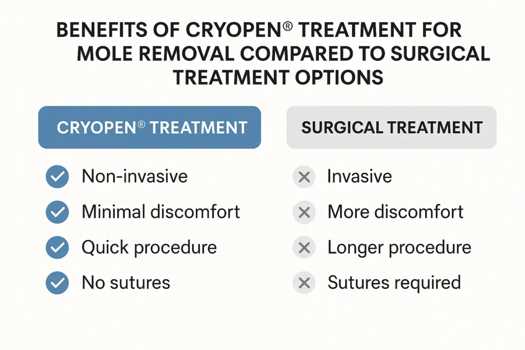 Benefits of facial mole removal West Norwood - call our team today to book a consultation