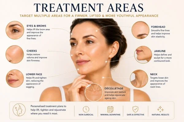 Areas of treatment for the ultimate lift tighten treatment West Norwood
